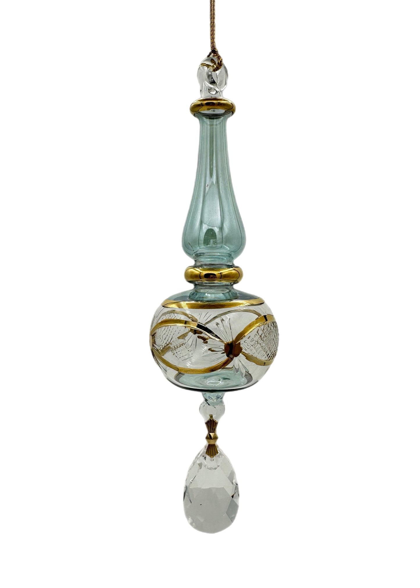 Graceful Arc Glass Finial Ornament - 16cm