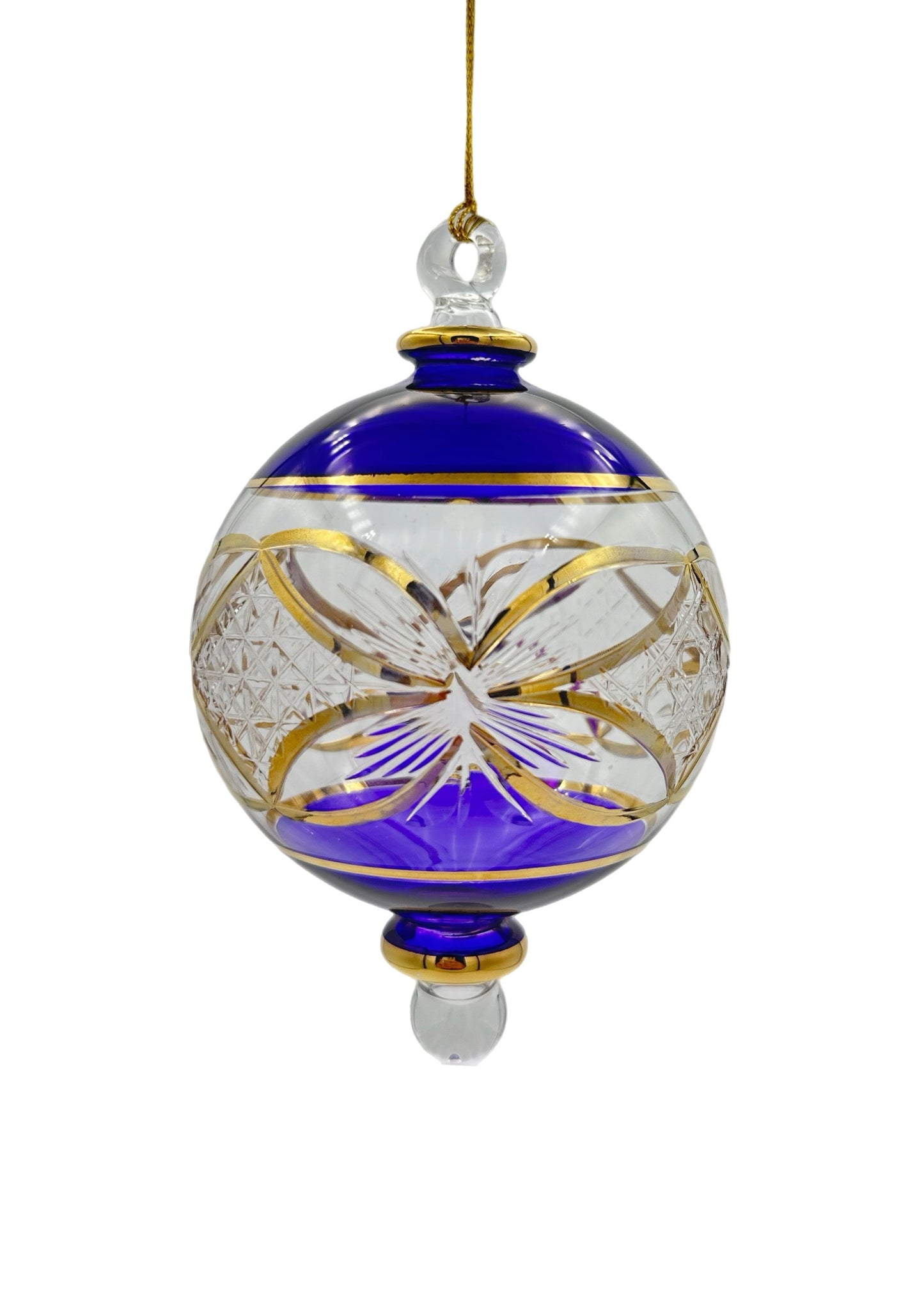 Crystal Bloom Glass Ball Ornament - 15cm