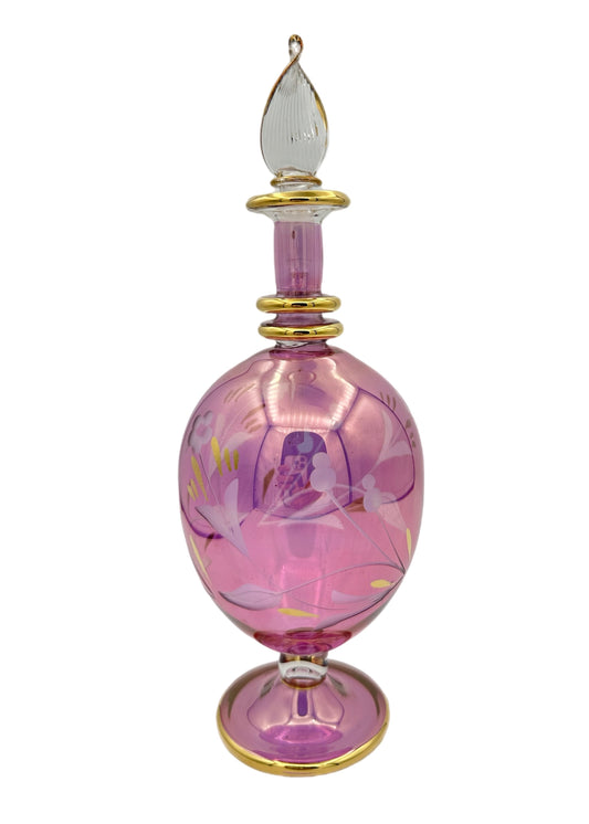 Blossom Etch Glass Perfume Bottle - 20cm