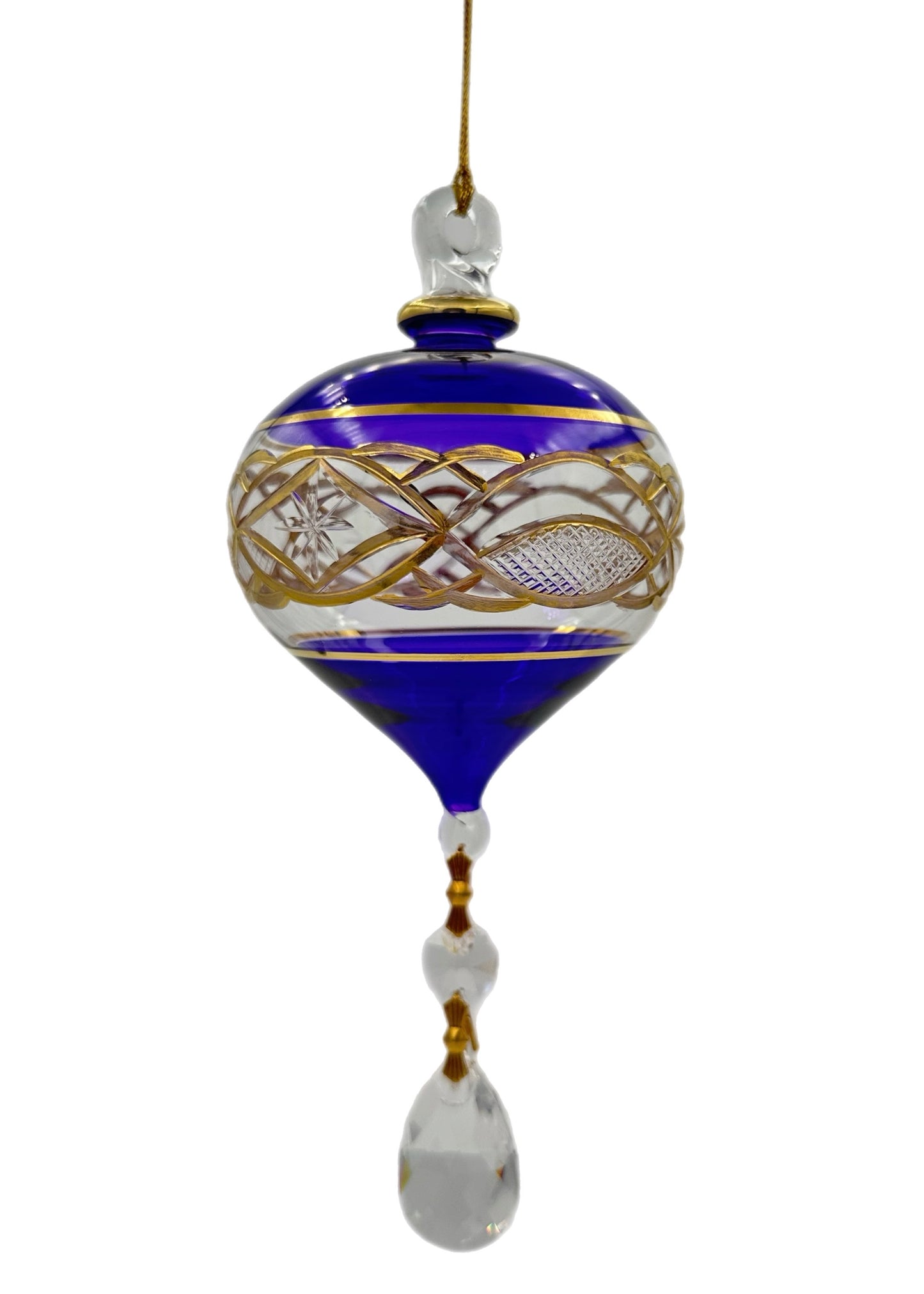 Regal Prism Drop Glass Ornament - 14cm