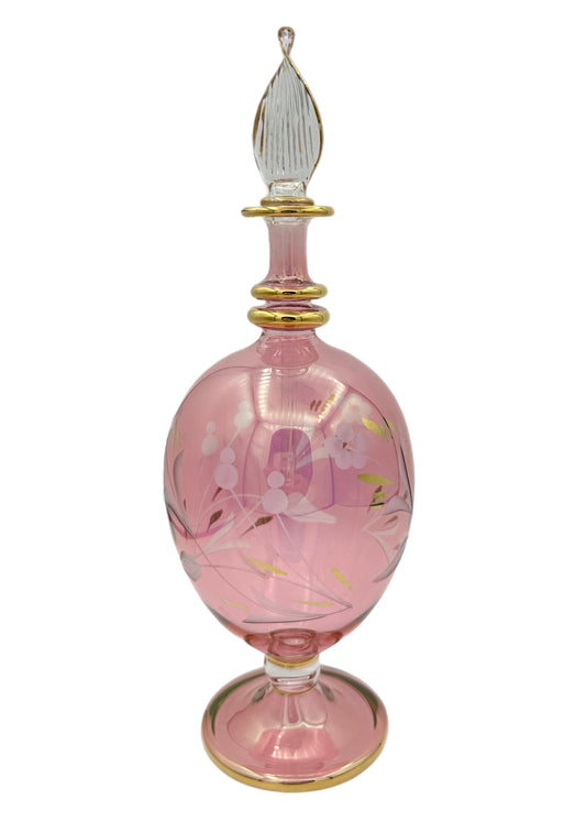 Blossom Etch Glass Perfume Bottle - 20cm