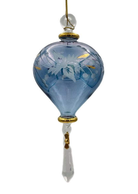 Botanical Mist Glass Drop Ornament - 16cm