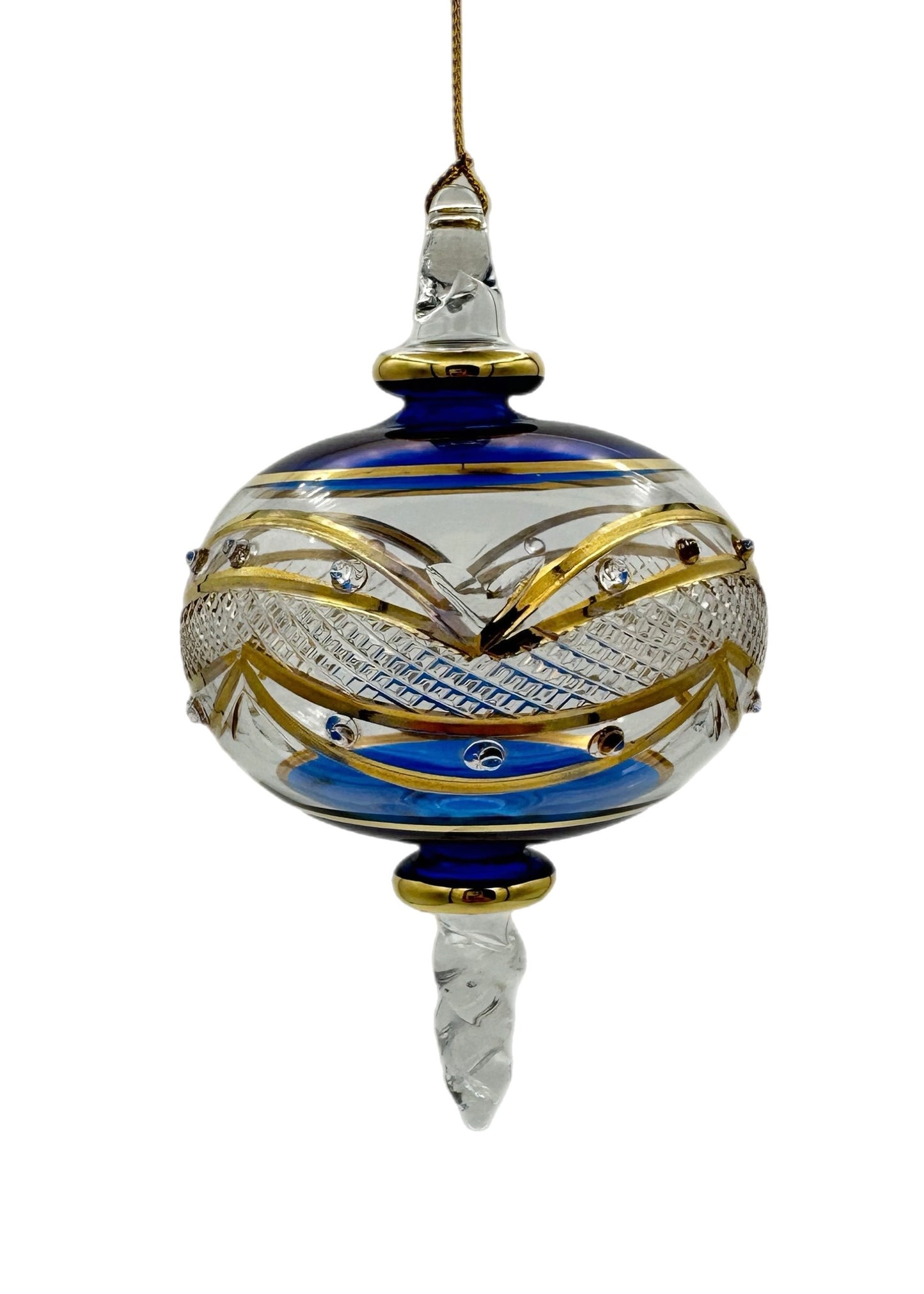 Regal Garland Glass Ornament - 12cm