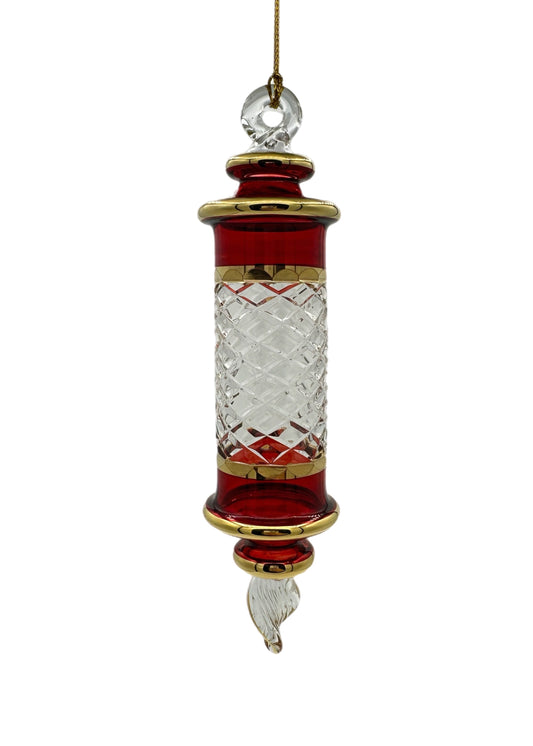 Regency Column Glass Ornament - 13cm