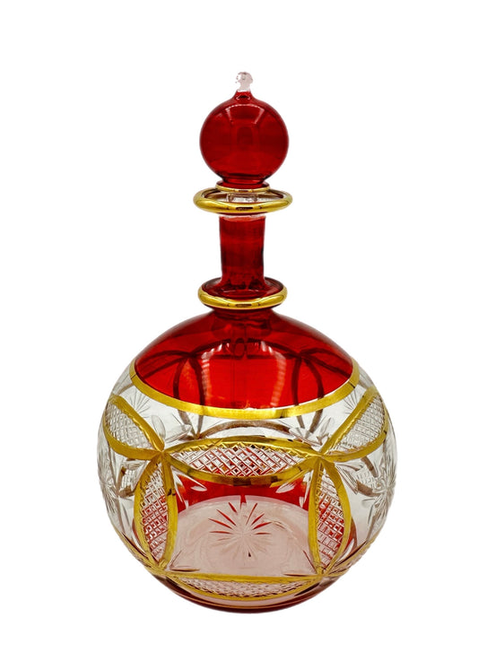 Golden Bloom Glass Perfume Bottle - 14cm