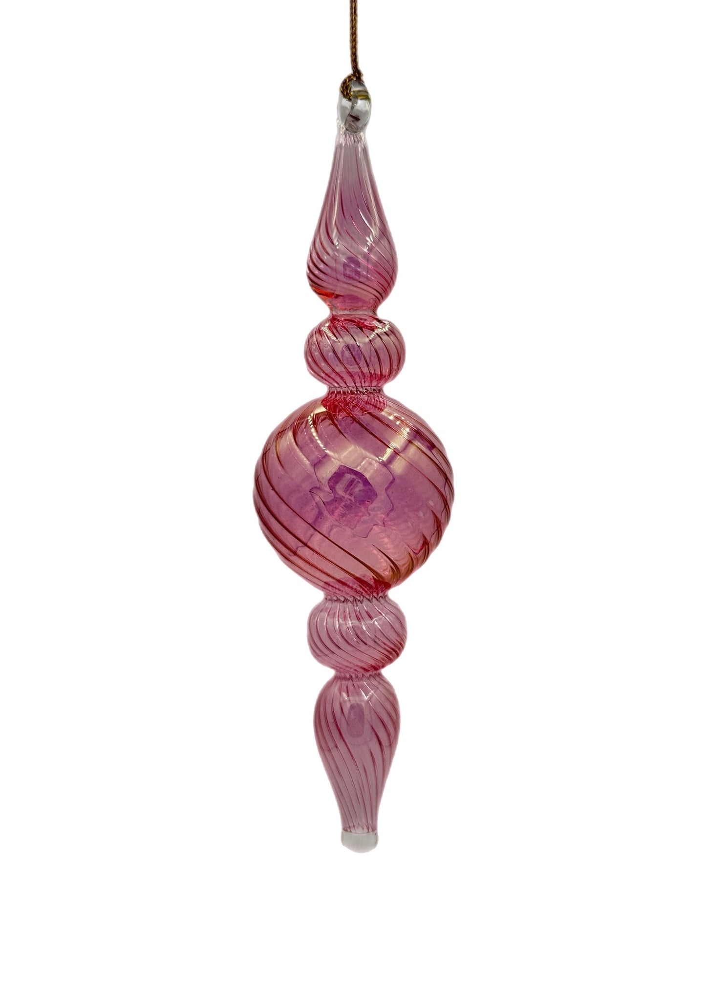 Spiral Harmony Glass Ornament - 14cm