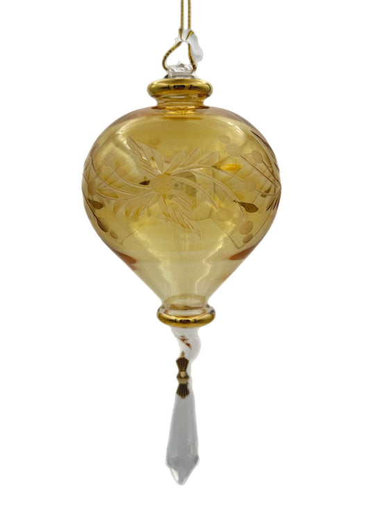 Botanical Mist Glass Drop Ornament - 16cm
