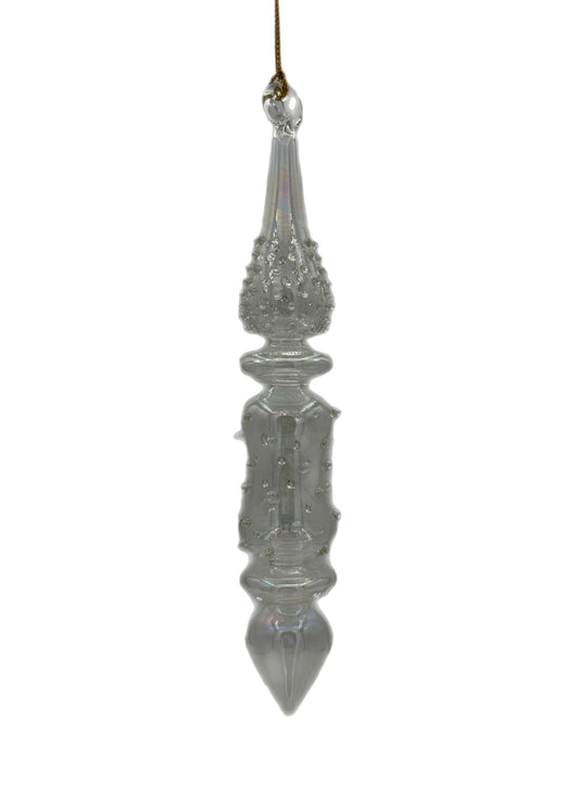 Glacial Tower Glass Ornament - 15cm