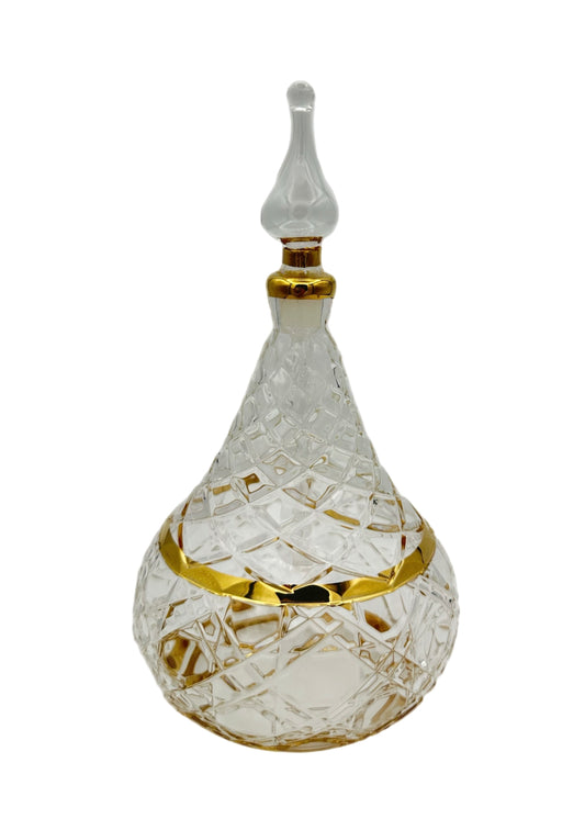 Crystal Weave Glass Perfume Bottle - 14cm