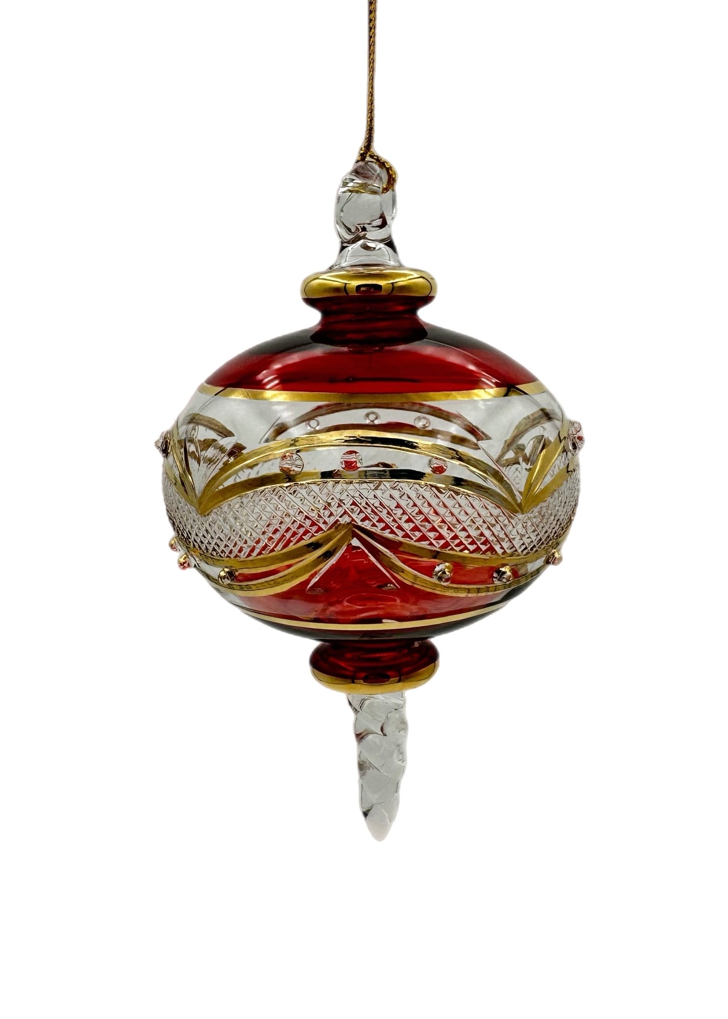 Regal Garland Glass Ornament - 12cm