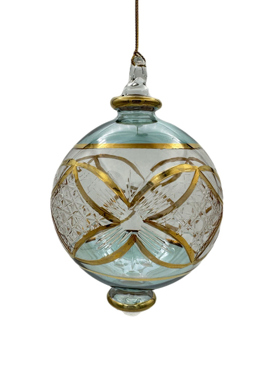 Crystal Bloom Glass Ball Ornament - 15cm