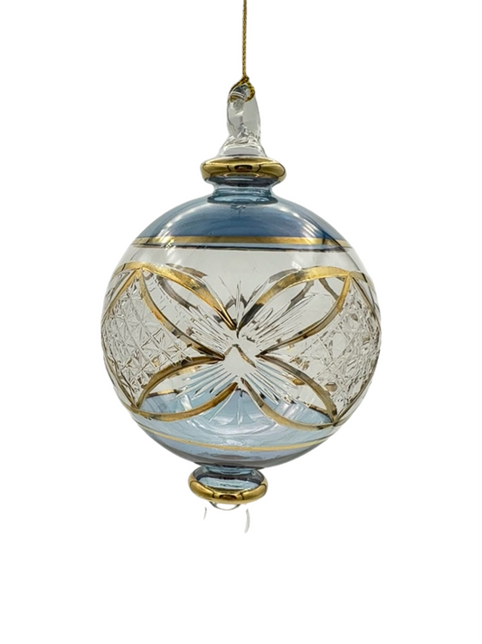 Crystal Bloom Glass Ball Ornament - 15cm