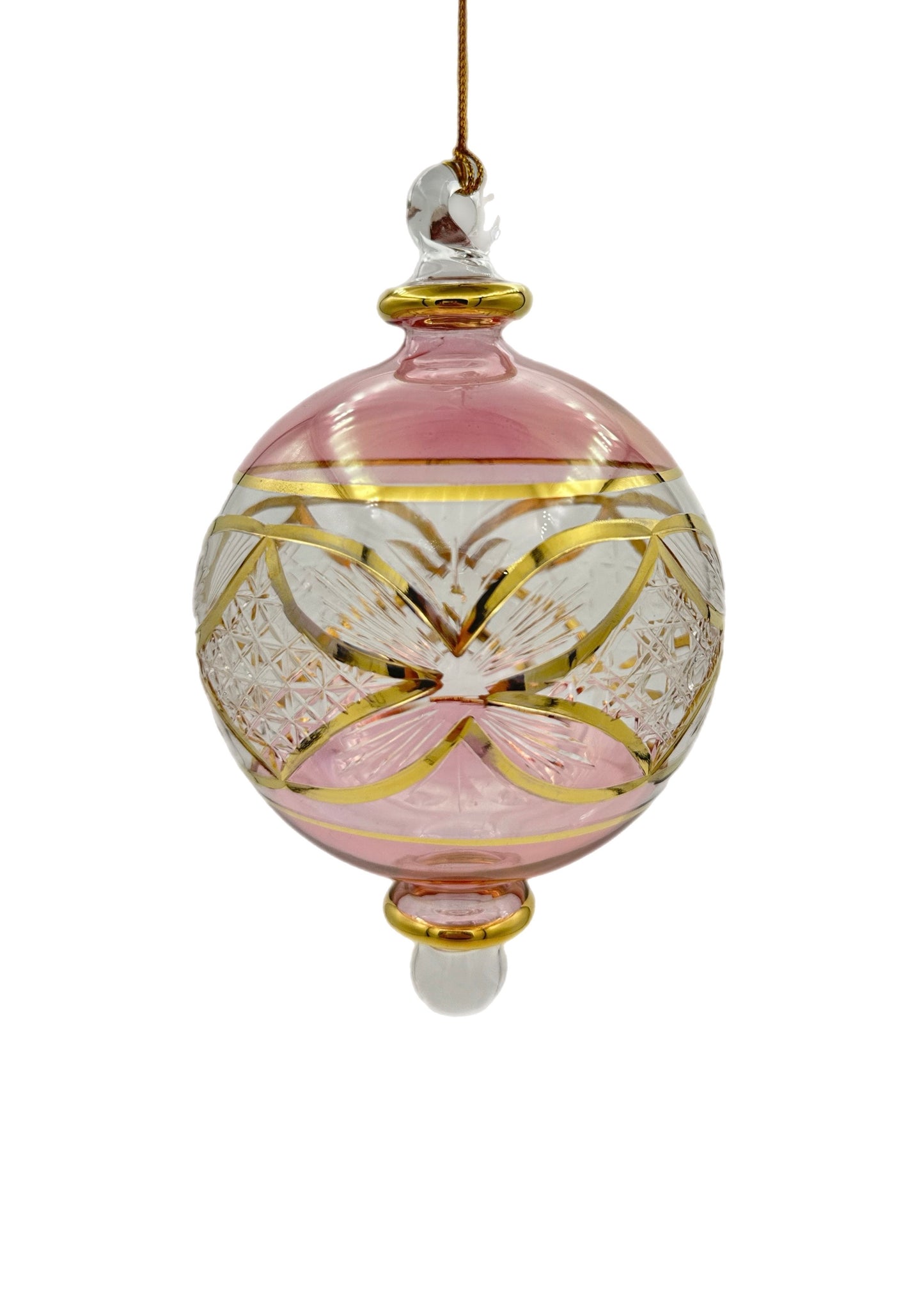 Crystal Bloom Glass Ball Ornament - 15cm
