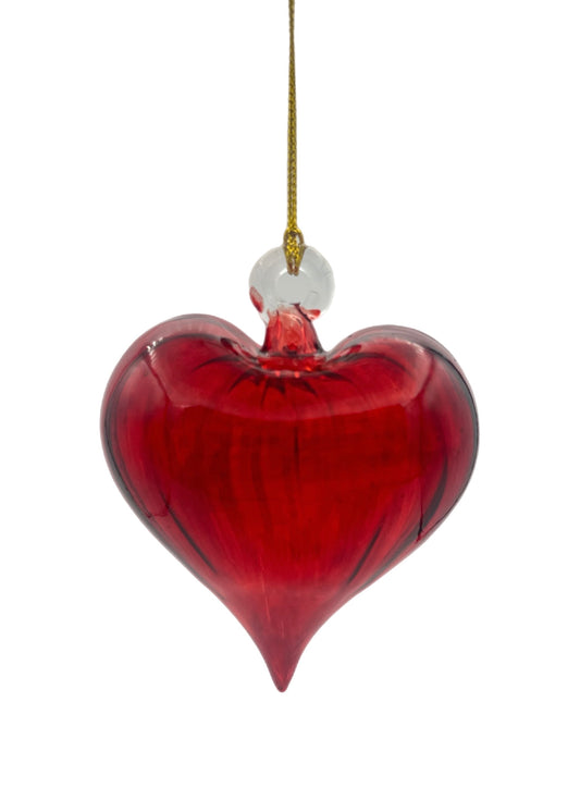 Timeless Heart Glass Ornament - 12cm