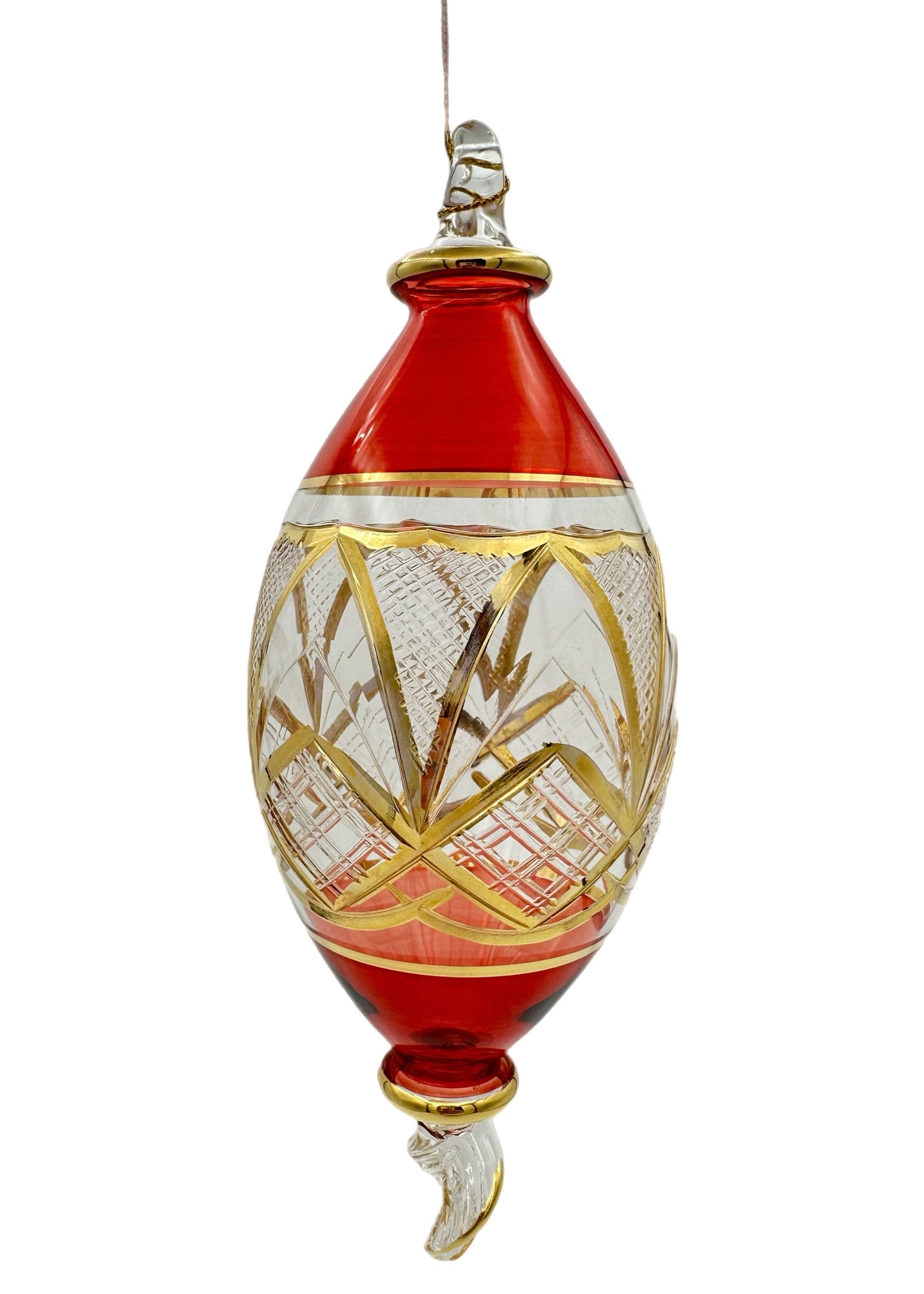 Imperial Weave Glass Finial Ornament - 18cm