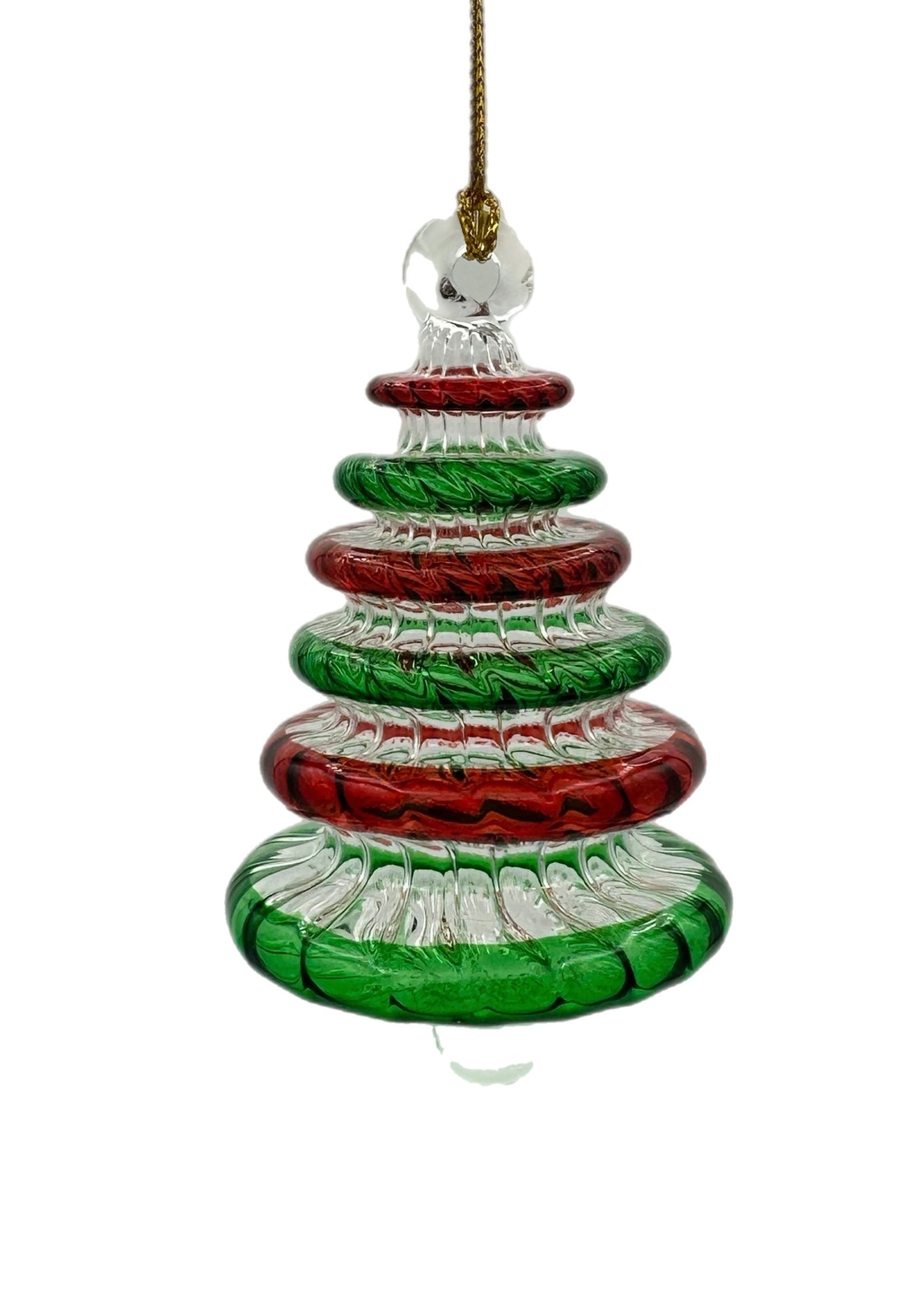 Tiered Cheer Glass Tree Ornament - 12cm