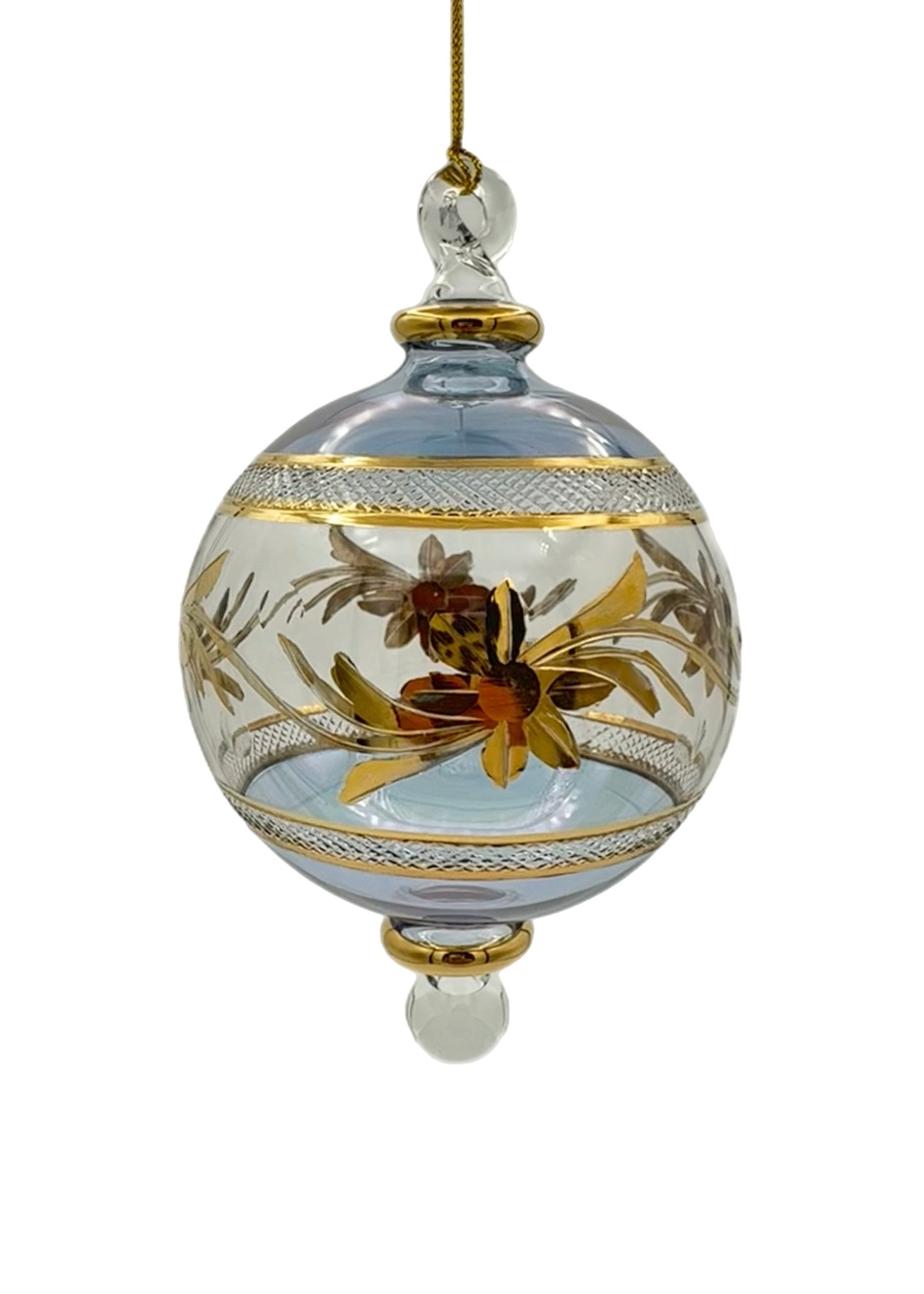 Golden Garland Glass Ornament - 15cm