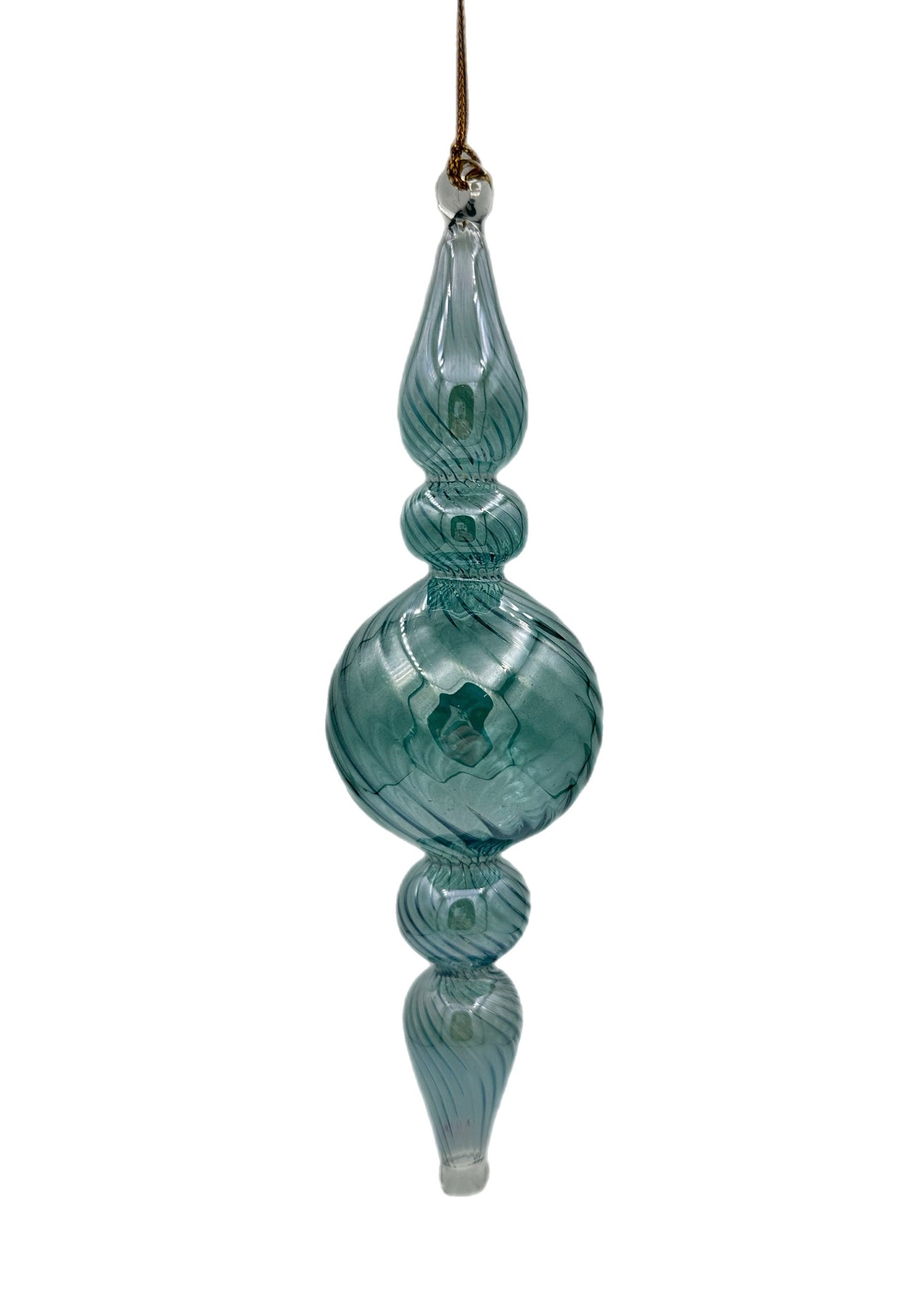 Spiral Harmony Glass Ornament - 14cm