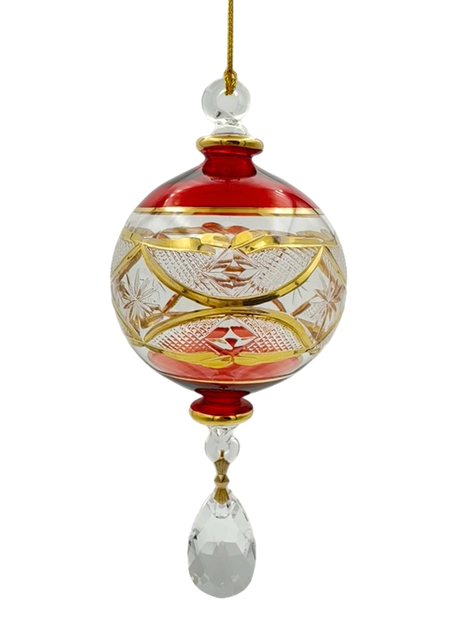 Midnight Crest Glass Ball Ornament - 13cm