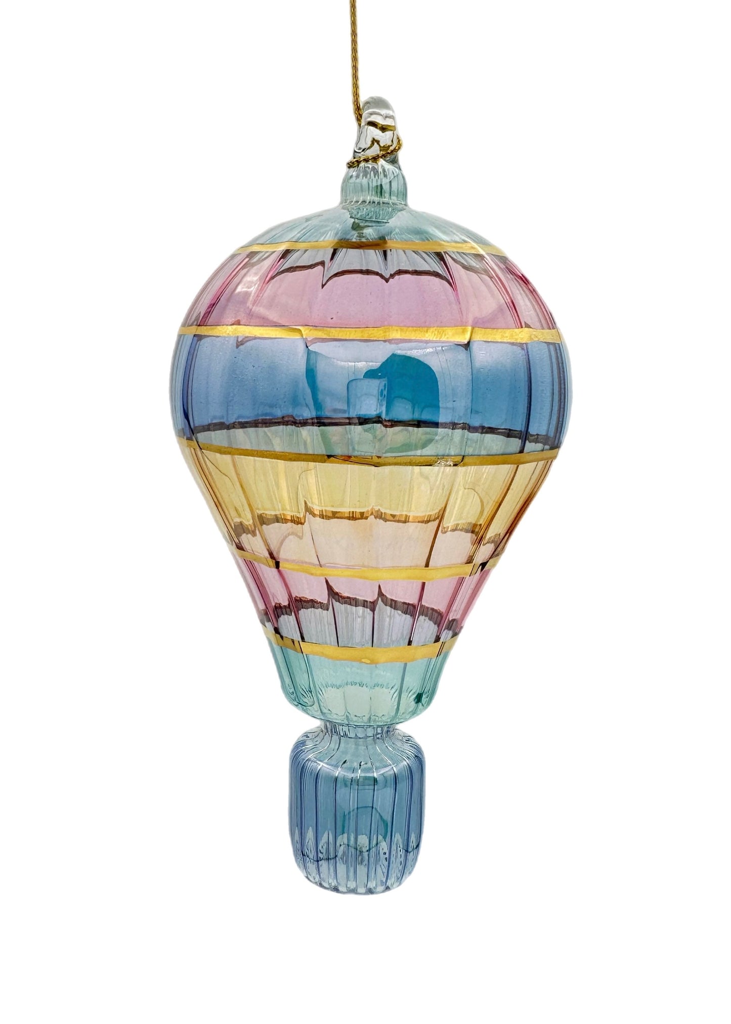 Whimsical Voyage Glass Balloon Ornament - 12cm