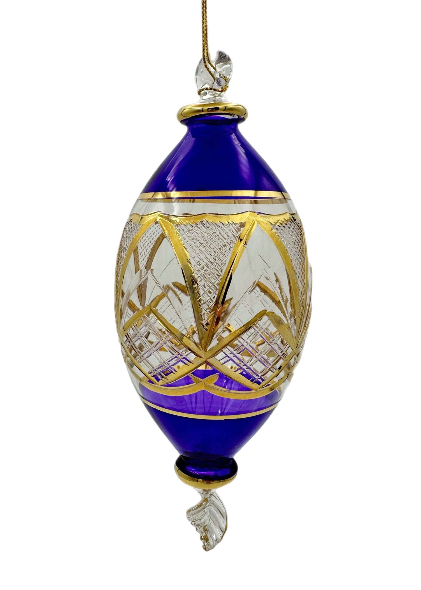 Imperial Weave Glass Finial Ornament - 18cm