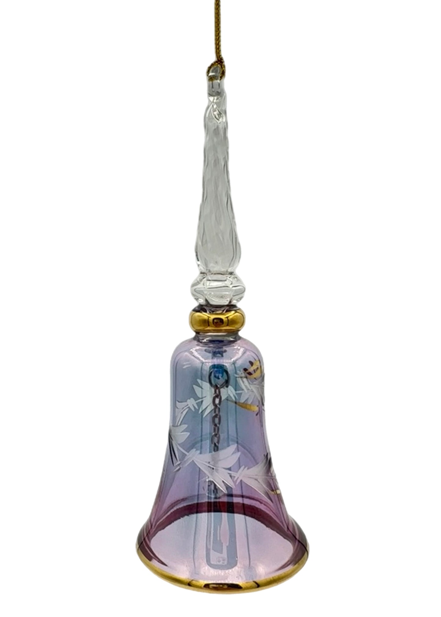 Meadow Song Glass Bell Ornament - 14cm