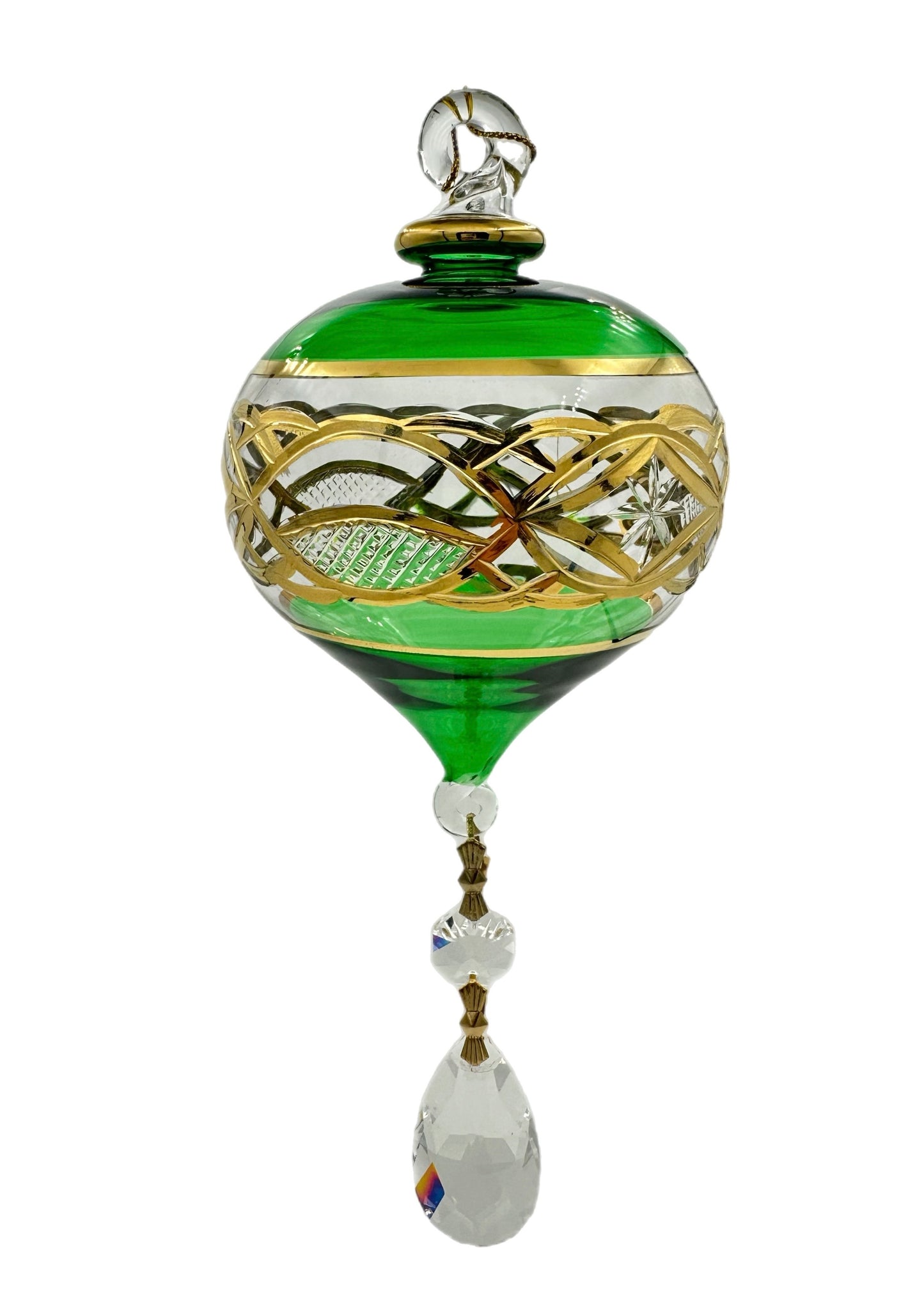 Regal Prism Drop Glass Ornament - 14cm