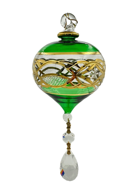 Regal Prism Drop Glass Ornament - 14cm