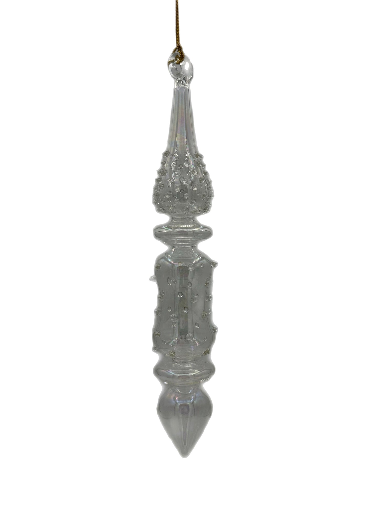 Glacial Tower Glass Ornament - 15cm