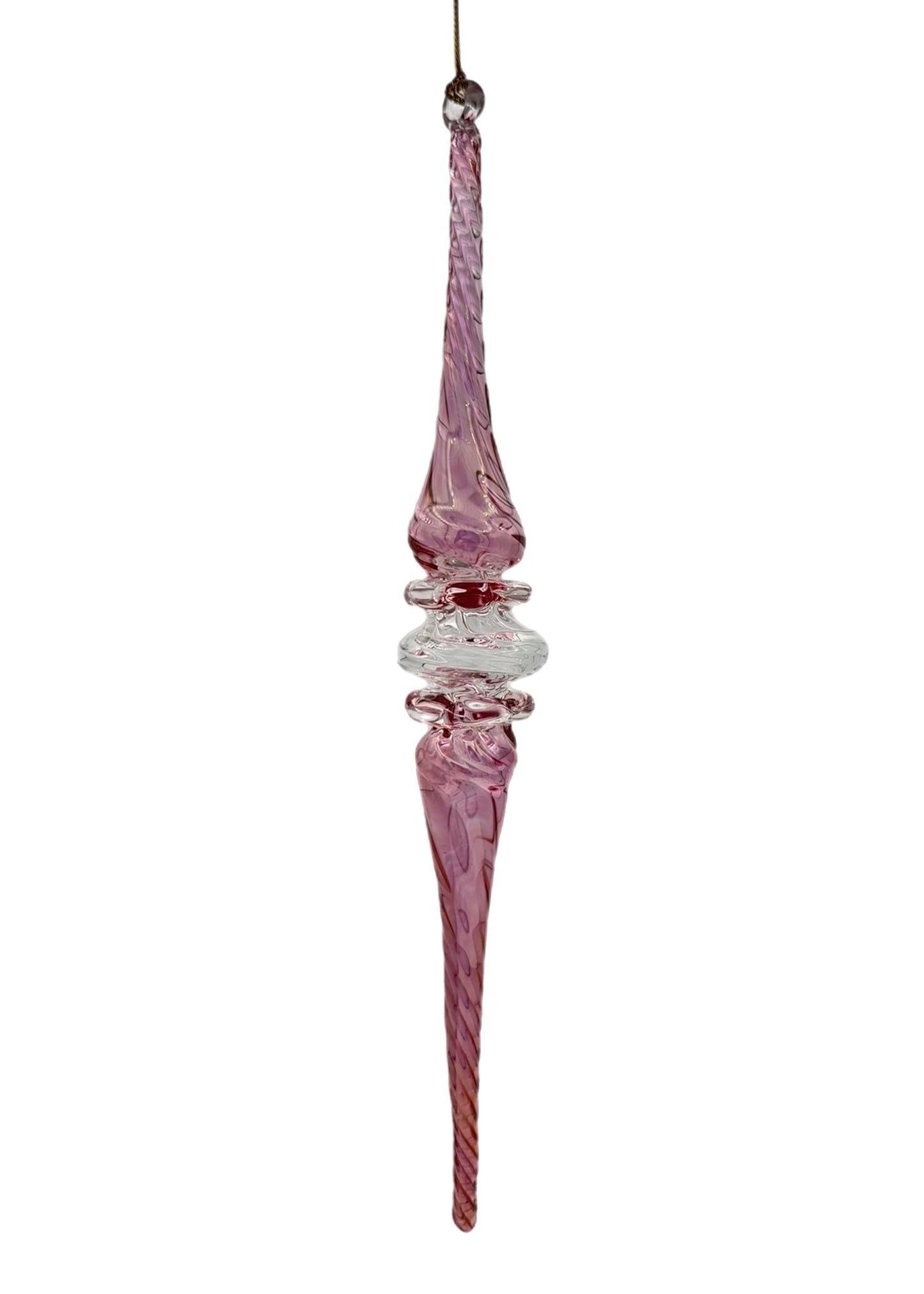 Twilight Icicle Glass Ornament - 18cm