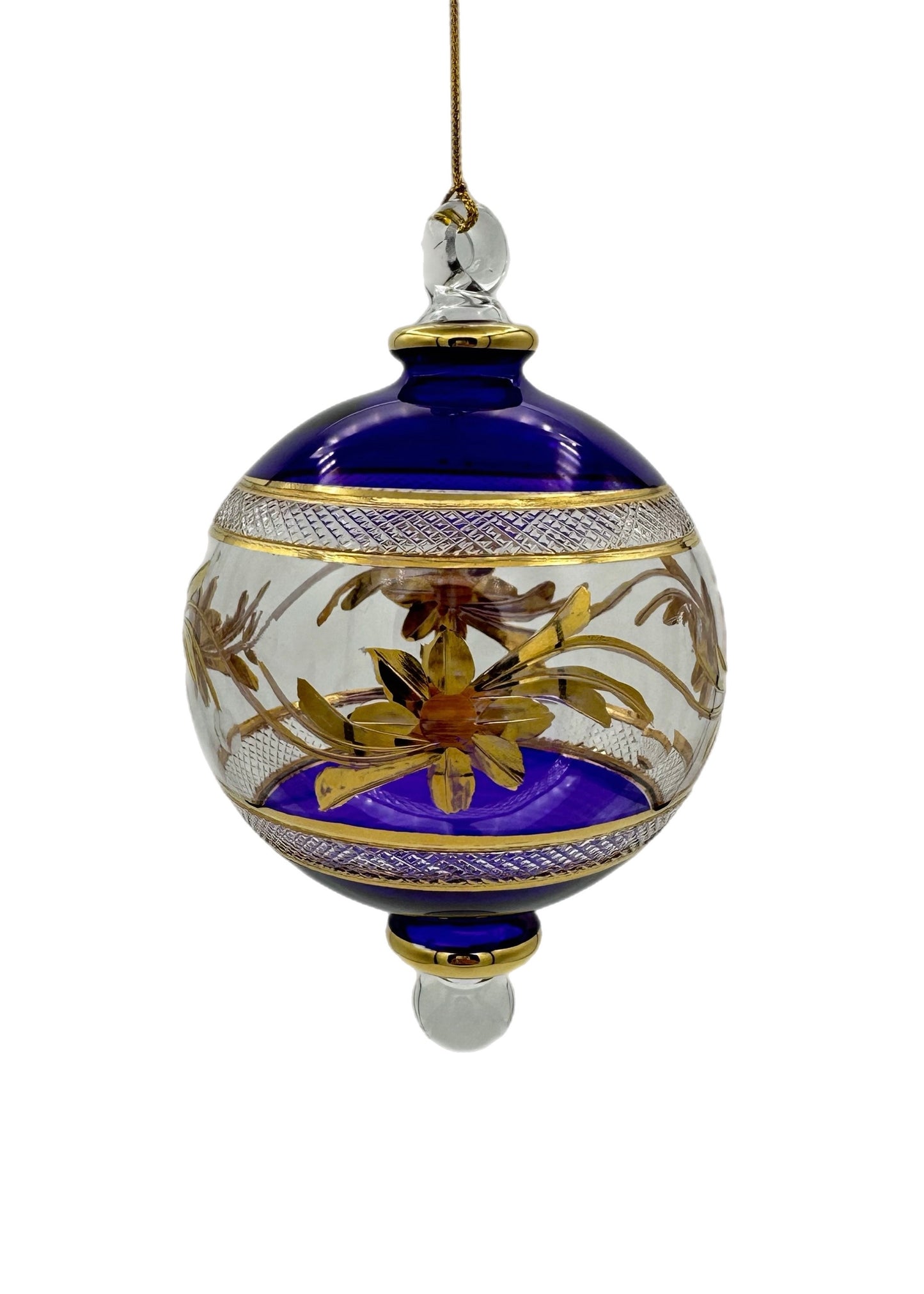 Golden Garland Glass Ornament - 15cm
